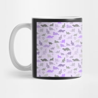 Fun Purple Ferrets Pattern Mug